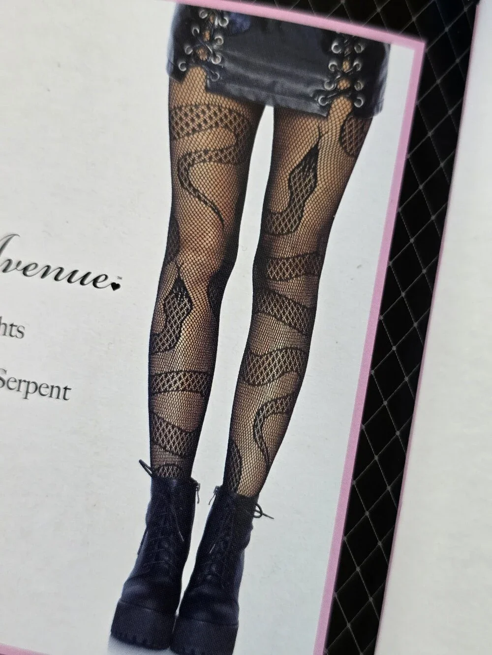NWT Leg Avenue Black Snake Net Tights